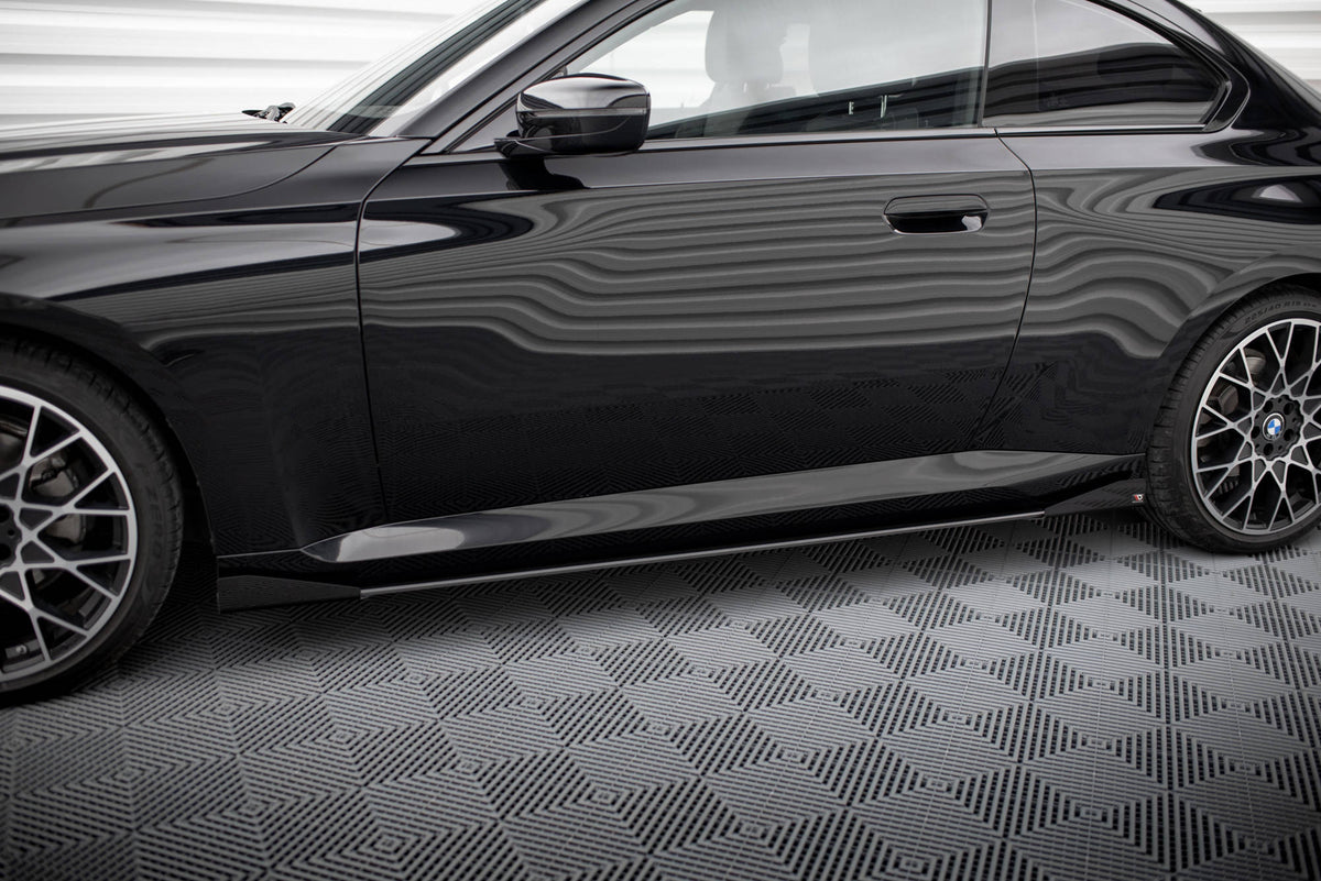 Seitenschweller Flaps passend für BMW 2 Coupe G42 schwarz Hochglanz – Ansicht 3
