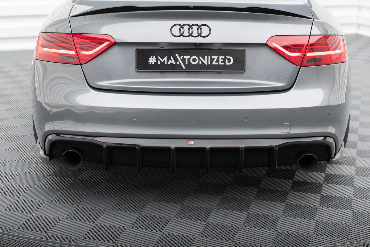 Diffusor Heck Ansatz passend für Audi S5 / A5 S-Line 8T Facelift (Einzelauspuff li. re.) – Ansicht 1