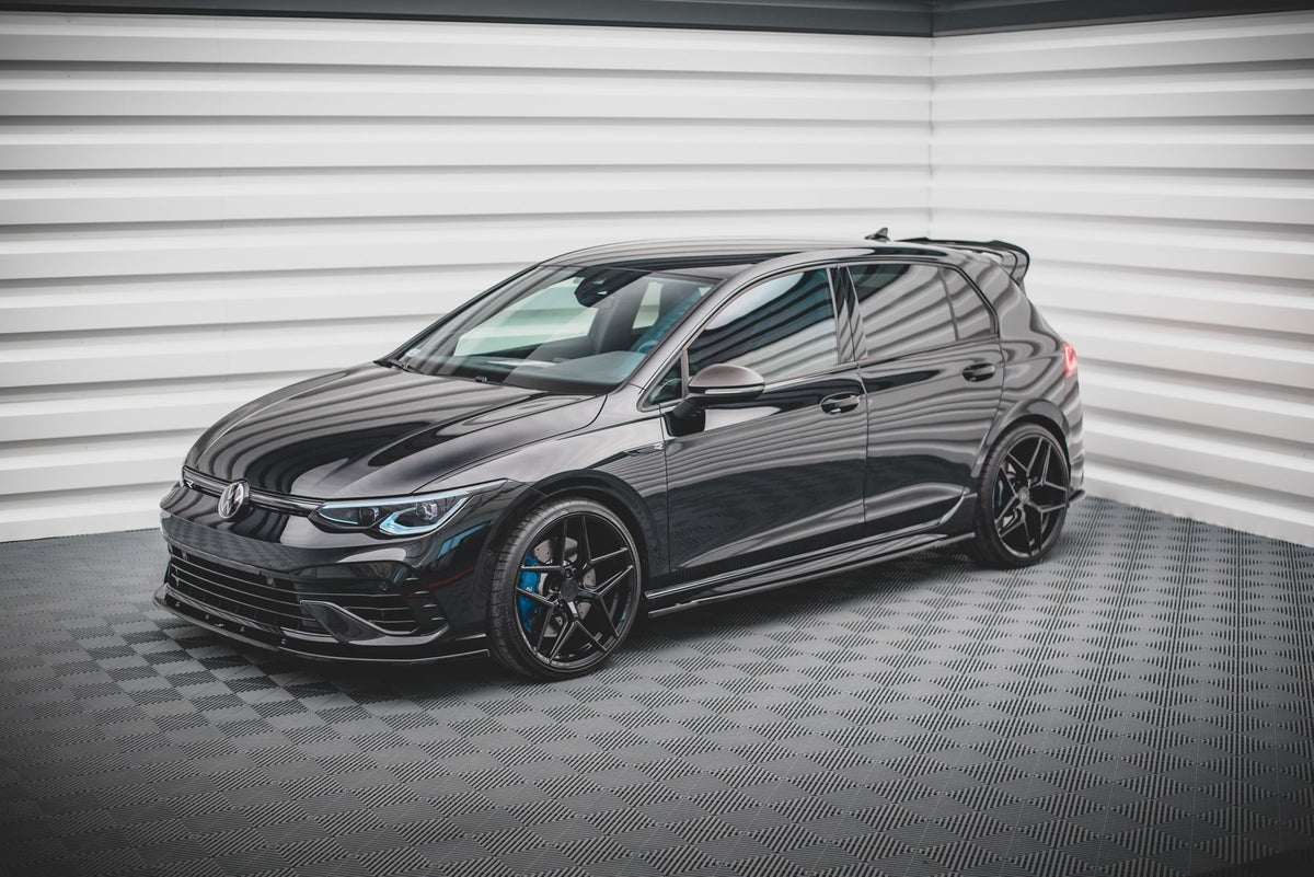 Street+ Seitenschweller Leisten passend für V.1 passend für VW Golf R Hatchback Mk8 Facelift schwarz Hochglanz – Ansicht 4