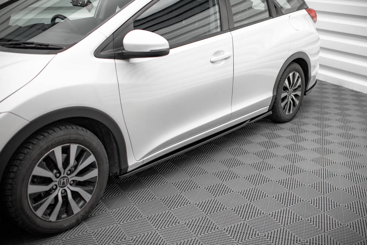 Street+ Seitenschweller Leisten passend für Honda Civic Mk9 schwarz Hochglanz – Ansicht 3