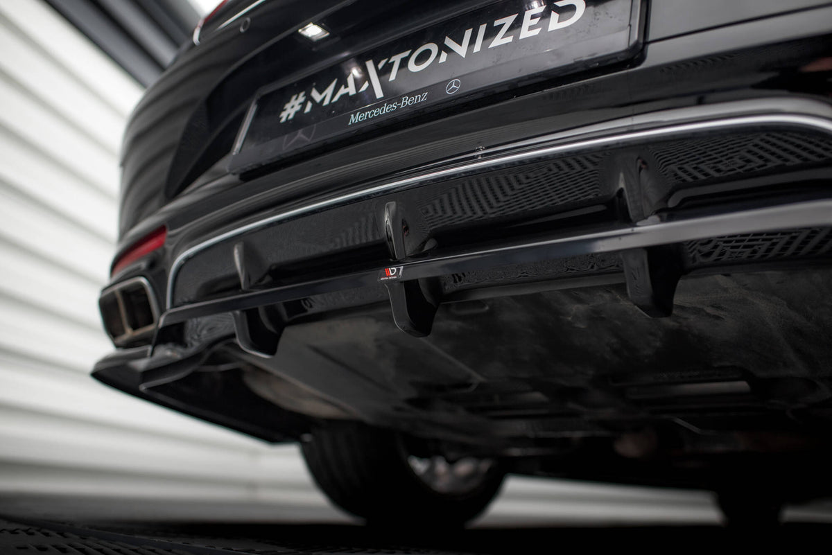 Street+ Mittlerer Diffusor RACE passend für Mercedes-Benz S Coupe AMG-Line C217 Facelift schwarz Hochglanz – Ansicht 1