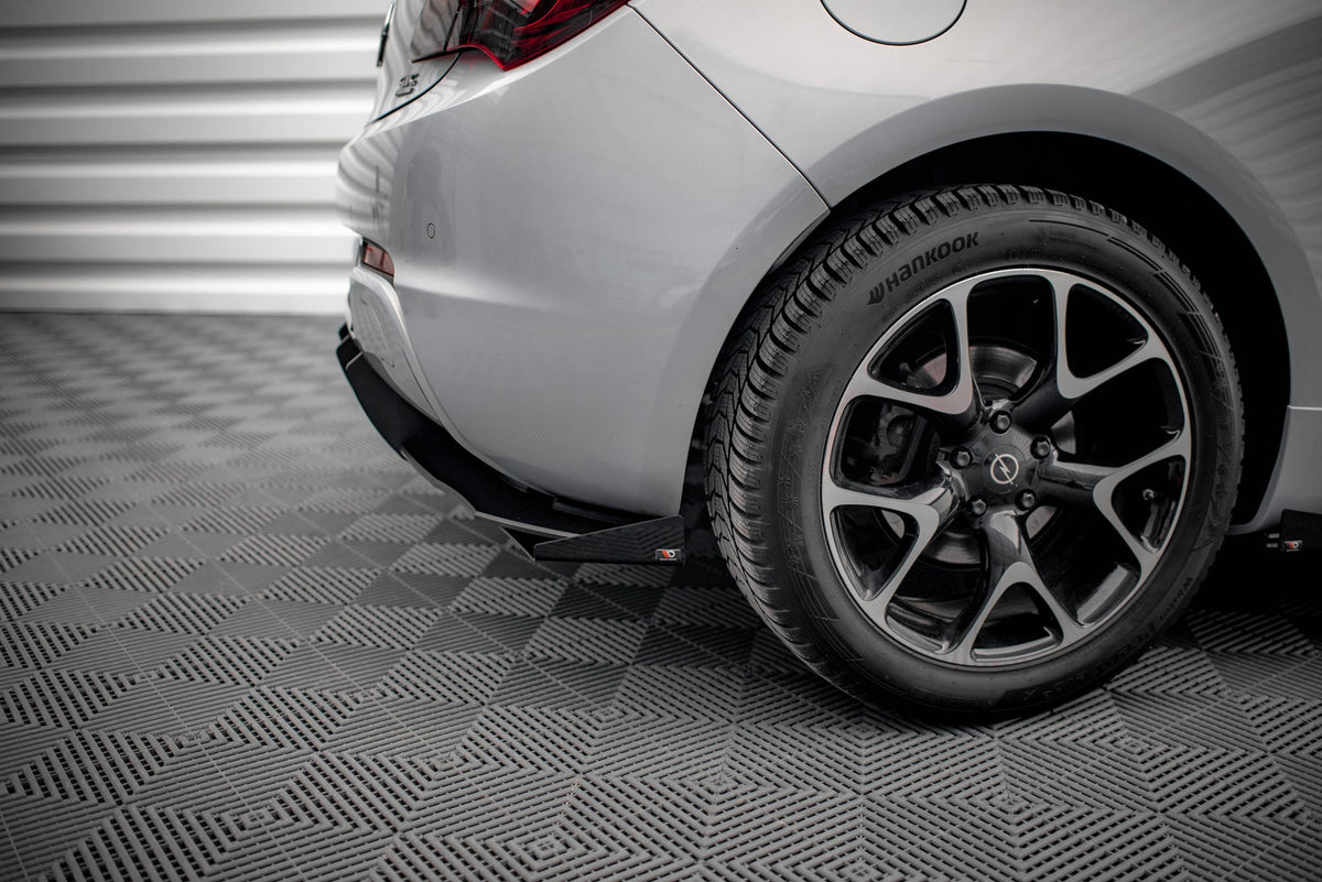 Robuste Racing Diffusor Heck Ansatz + Flaps passend für Opel Astra GTC OPC-Line J schwarz Hochglanz – Ansicht 4