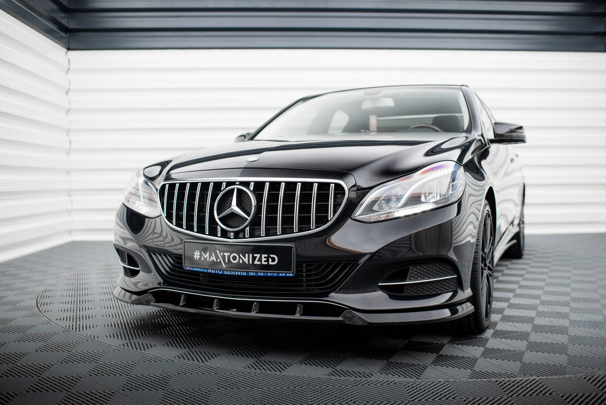 Street+ Spoilerlippe Front Ansatz passend für Mercedes-Benz E W212 Facelift schwarz Hochglanz – Ansicht 3