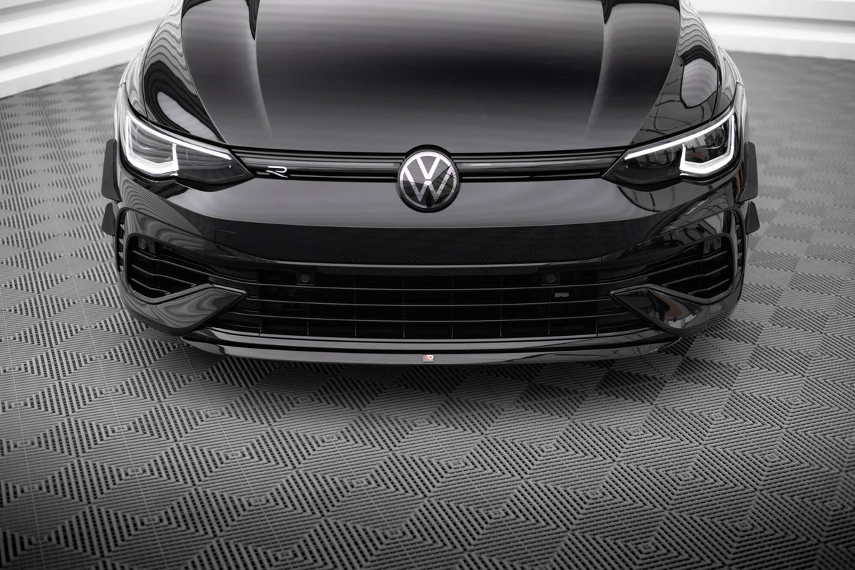 Street+ Spoilerlippe Front Ansatz V.7 passend für VW Golf R Hatchback / Variant  Mk8 schwarz Hochglanz – Ansicht 1