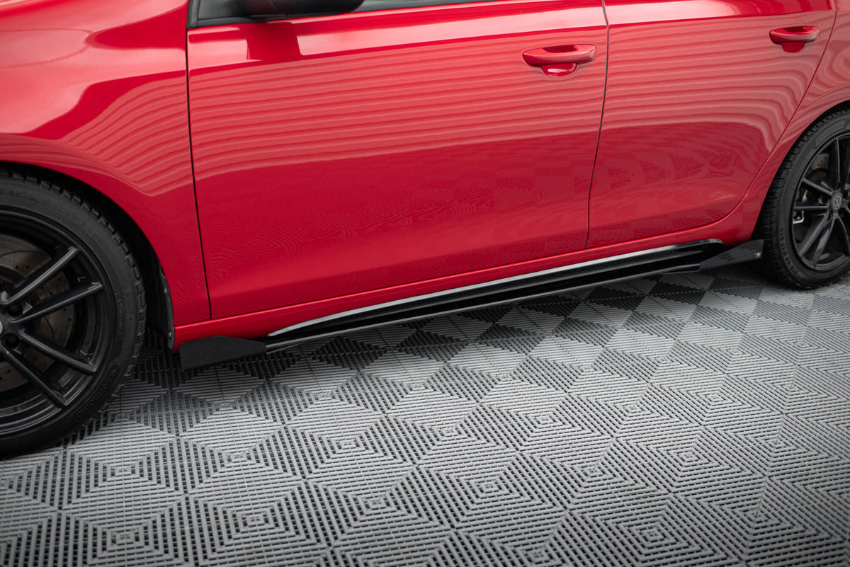 Seitenschweller Flaps passend für VW Golf GTI Mk6 schwarz Hochglanz – Ansicht 3