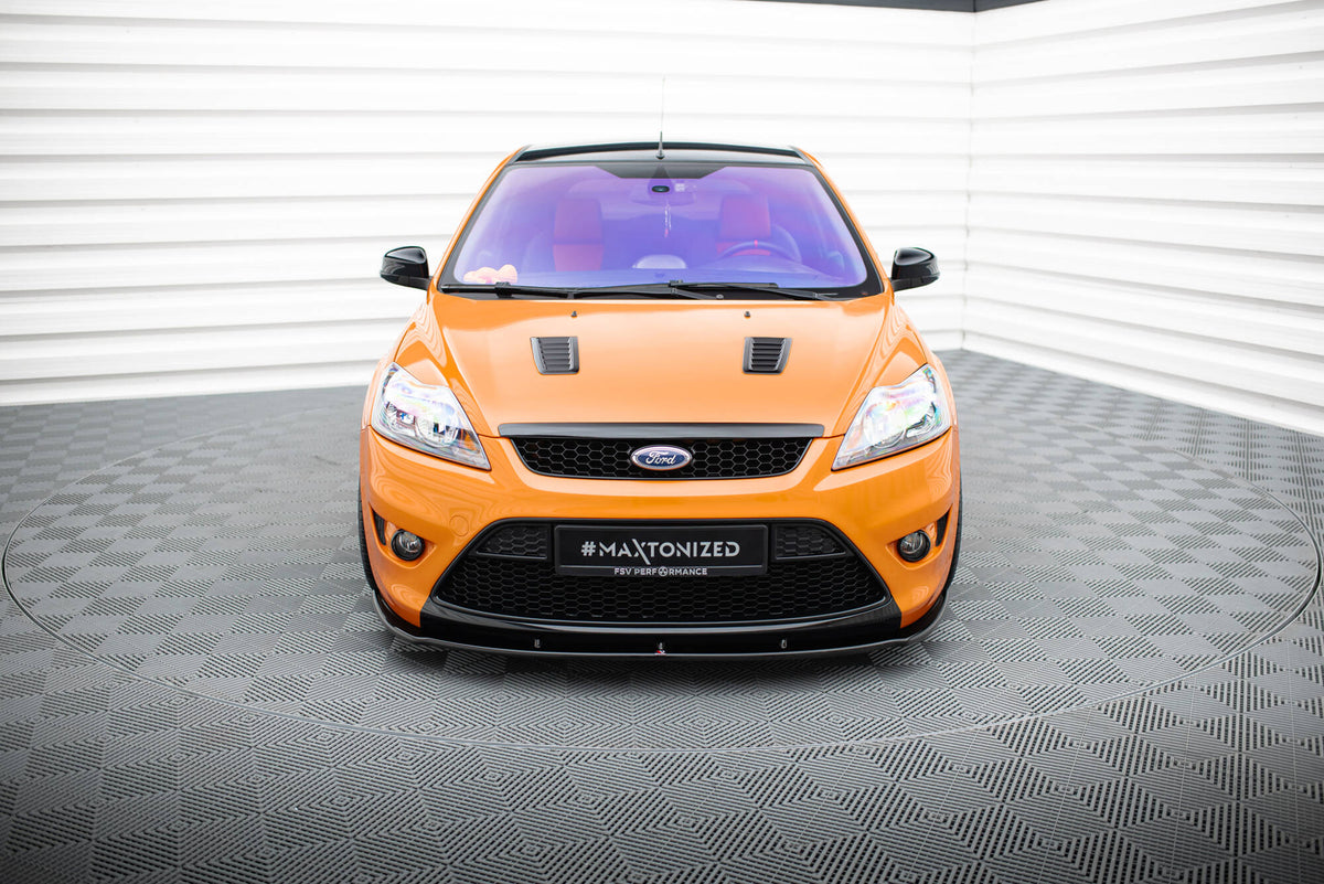 Street+ Spoilerlippe Front Ansatz passend für Ford Focus ST Mk2 FL schwarz Hochglanz – Ansicht 1