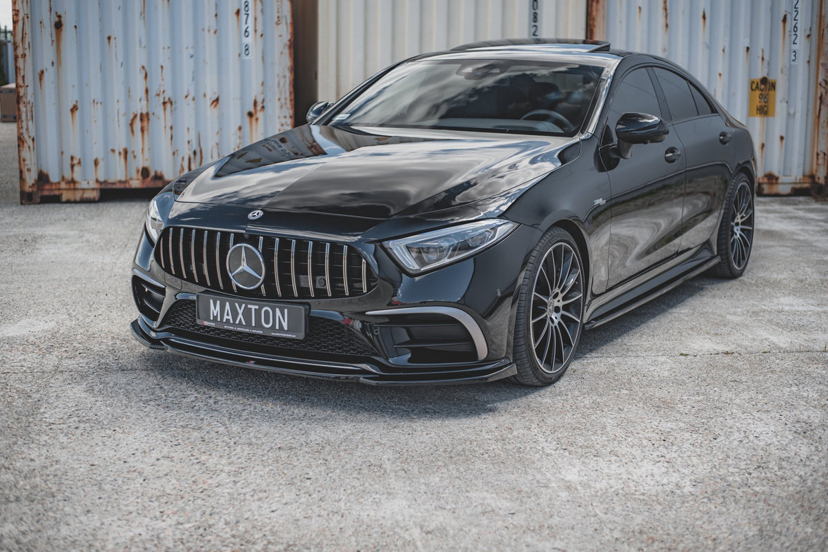 Street+ Spoilerlippe Front Ansatz V.1 passend für Mercedes-AMG CLS 53 C257 schwarz Hochglanz – Ansicht 6