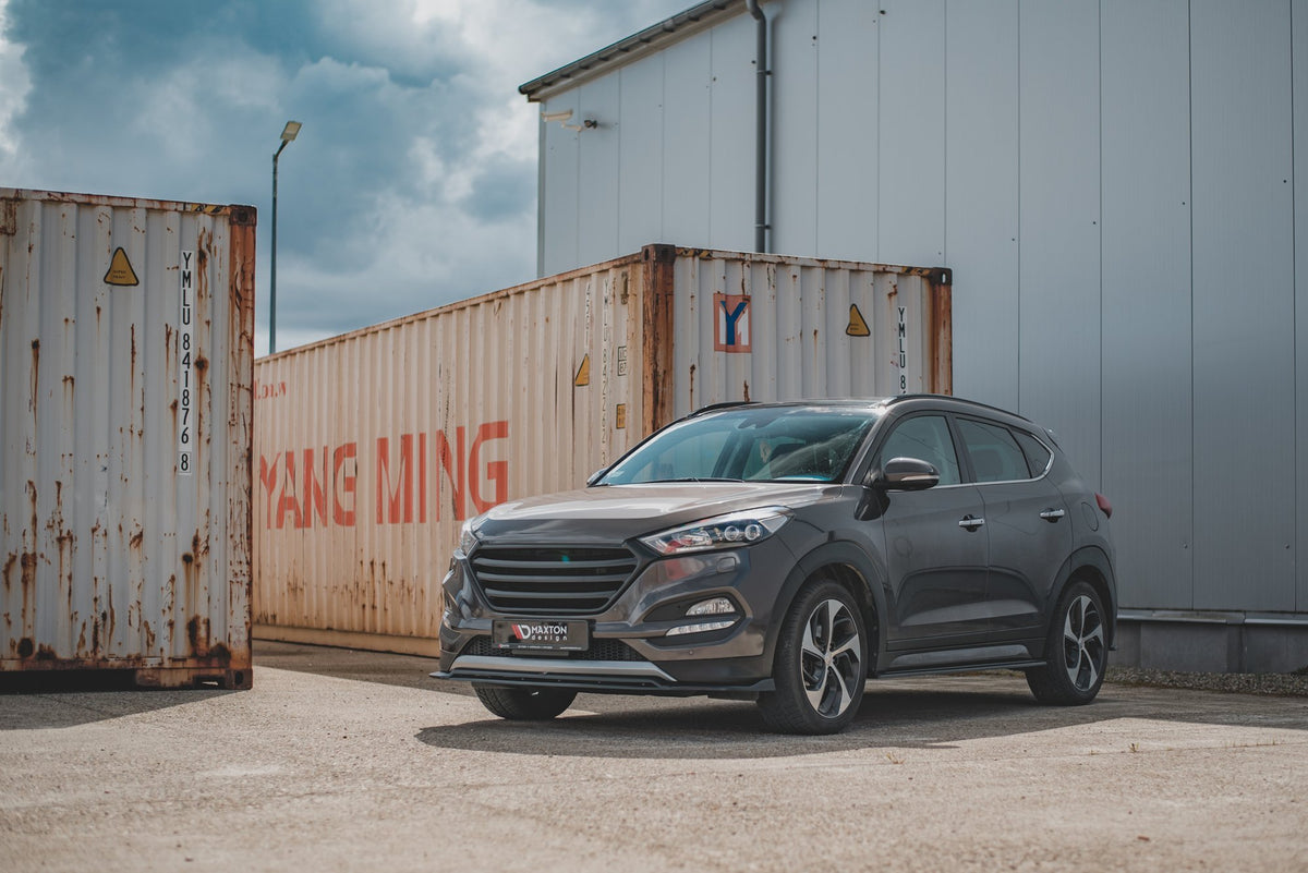 Street+ Spoilerlippe Front Ansatz passend für Hyundai Tucson Mk3 schwarz Hochglanz – Ansicht 7