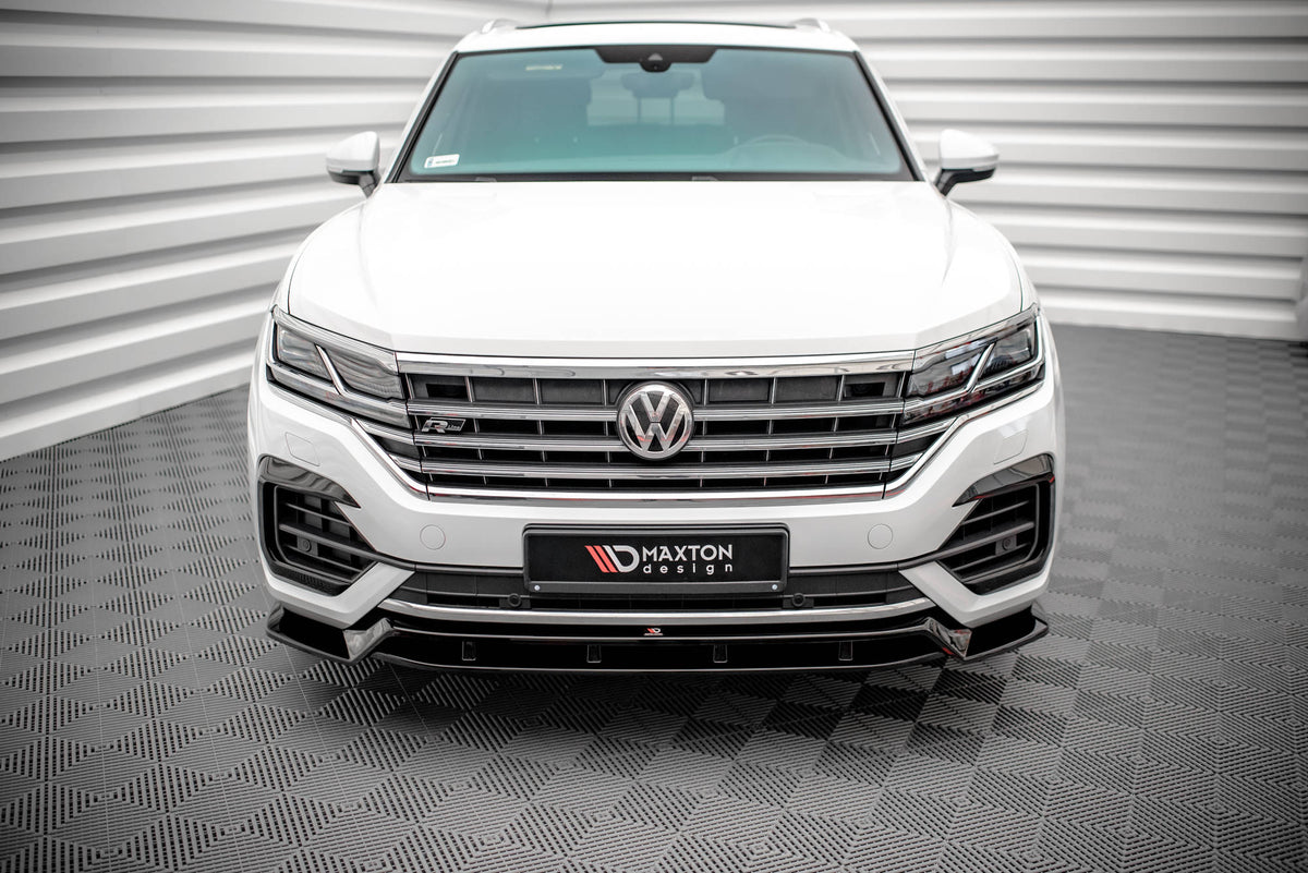 Street+ Spoilerlippe Front Ansatz passend für VW Touareg R-Line Mk3 schwarz Hochglanz – Ansicht 1