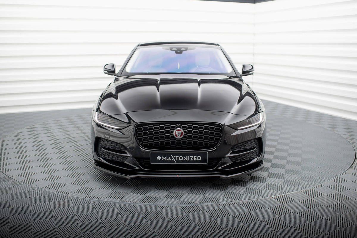 Street+ Spoilerlippe Front Ansatz V.1 passend für Jaguar XE X760 Facelift schwarz Hochglanz – Ansicht 1