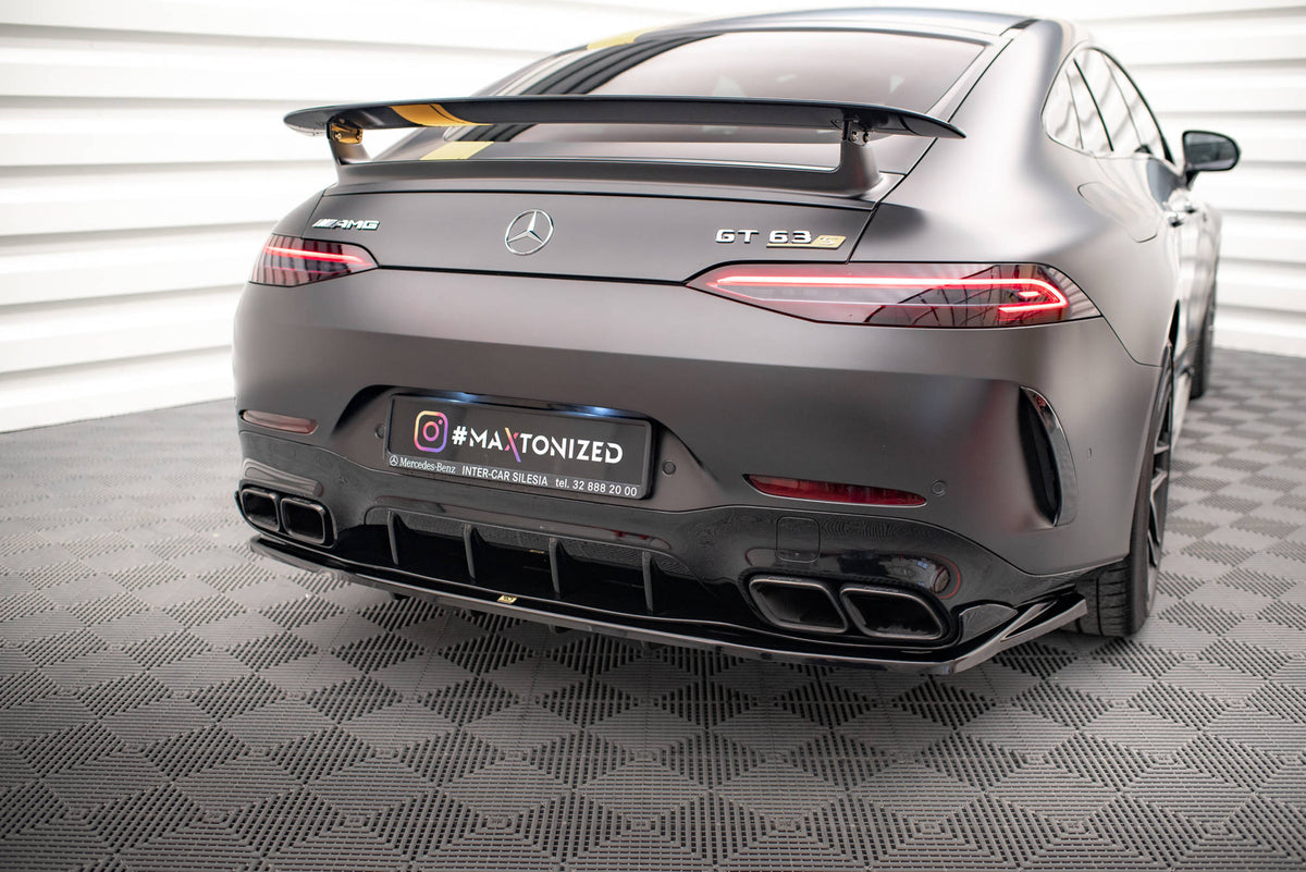 Street+ Mittlerer Diffusor RACE passend für Mercedes-AMG GT 63S 4 Door Coupe Aero X290 schwarz Hochglanz – Ansicht 3