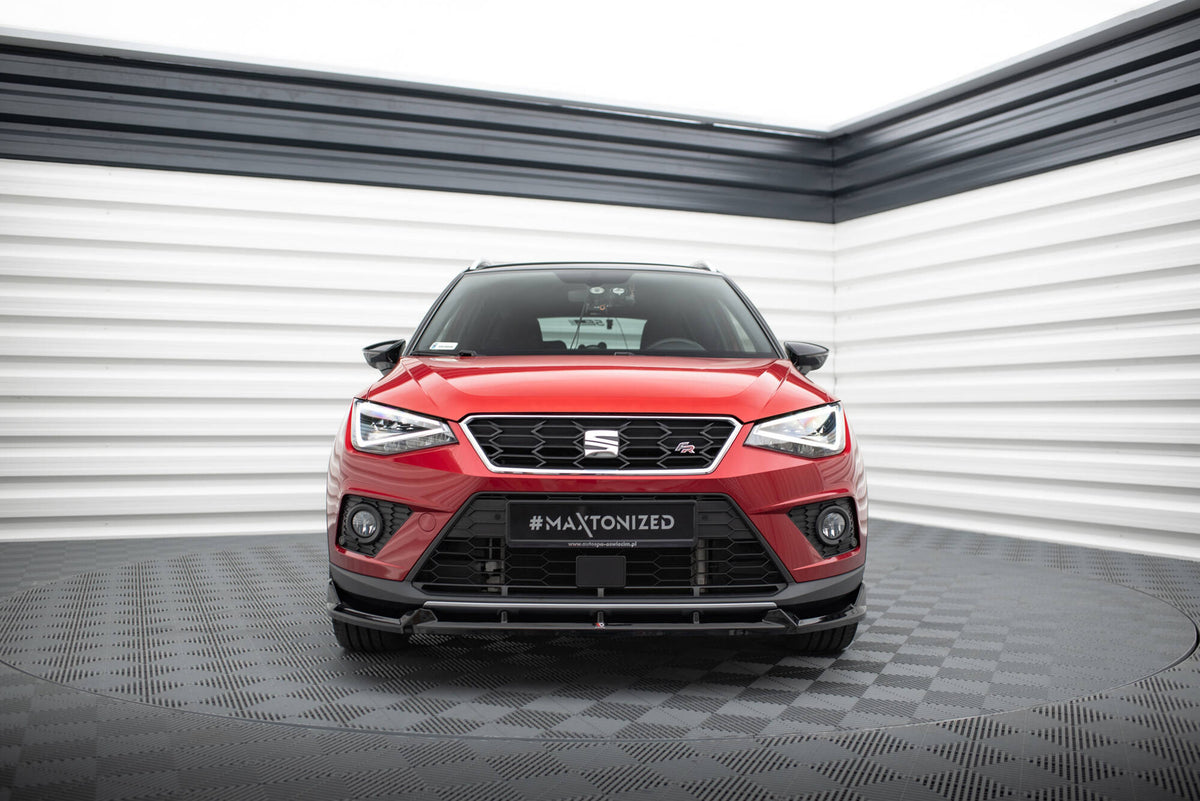 Street+ Spoilerlippe Front Ansatz passend für Seat Arona FR Mk1 schwarz Hochglanz – Ansicht 4