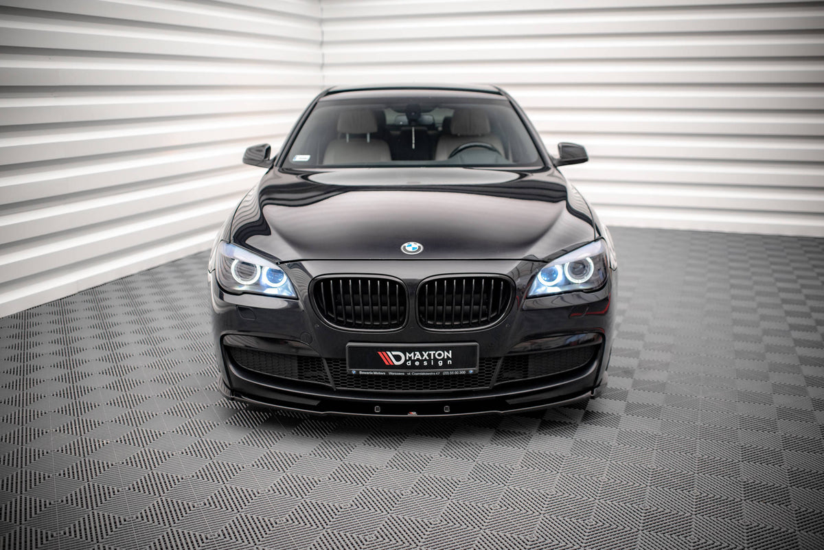 Street+ Spoilerlippe Front Ansatz V.1 passend für BMW 7 M-Paket F01 schwarz Hochglanz – Ansicht 1