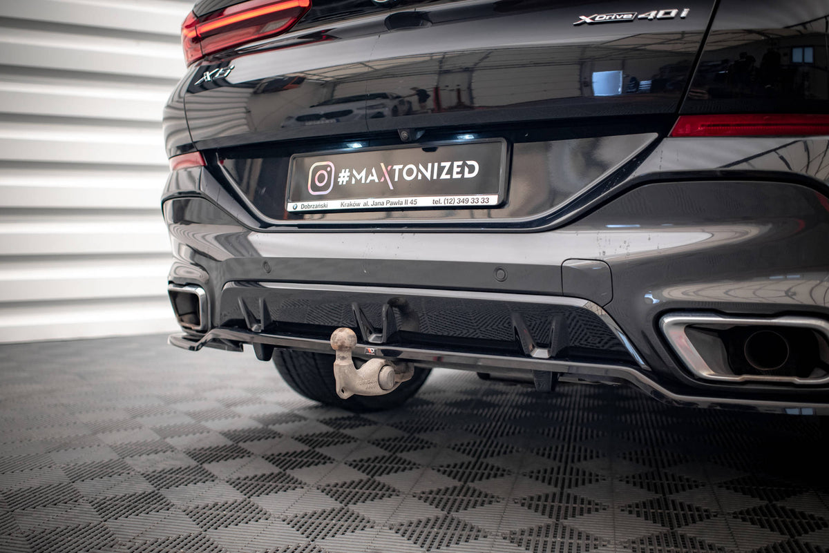 Street+ Mittlerer Diffusor RACE passend für V.3 BMW X6 M-Paket G06 schwarz Hochglanz – Ansicht 7