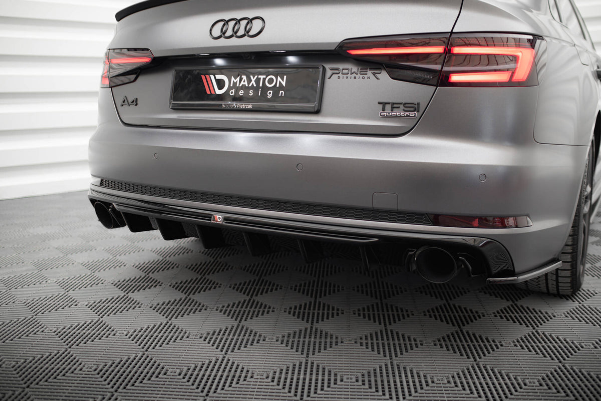 Diffusor Heck Ansatz V.1 passend für Audi A4 S-line B9  (Einzelauspuff li. re.) – Ansicht 7