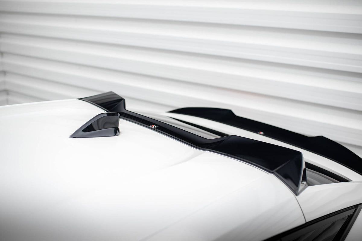 Höher Heckspoiler Lippe 3D Peugeot 408 Mk1 schwarz Hochglanz – Ansicht 6