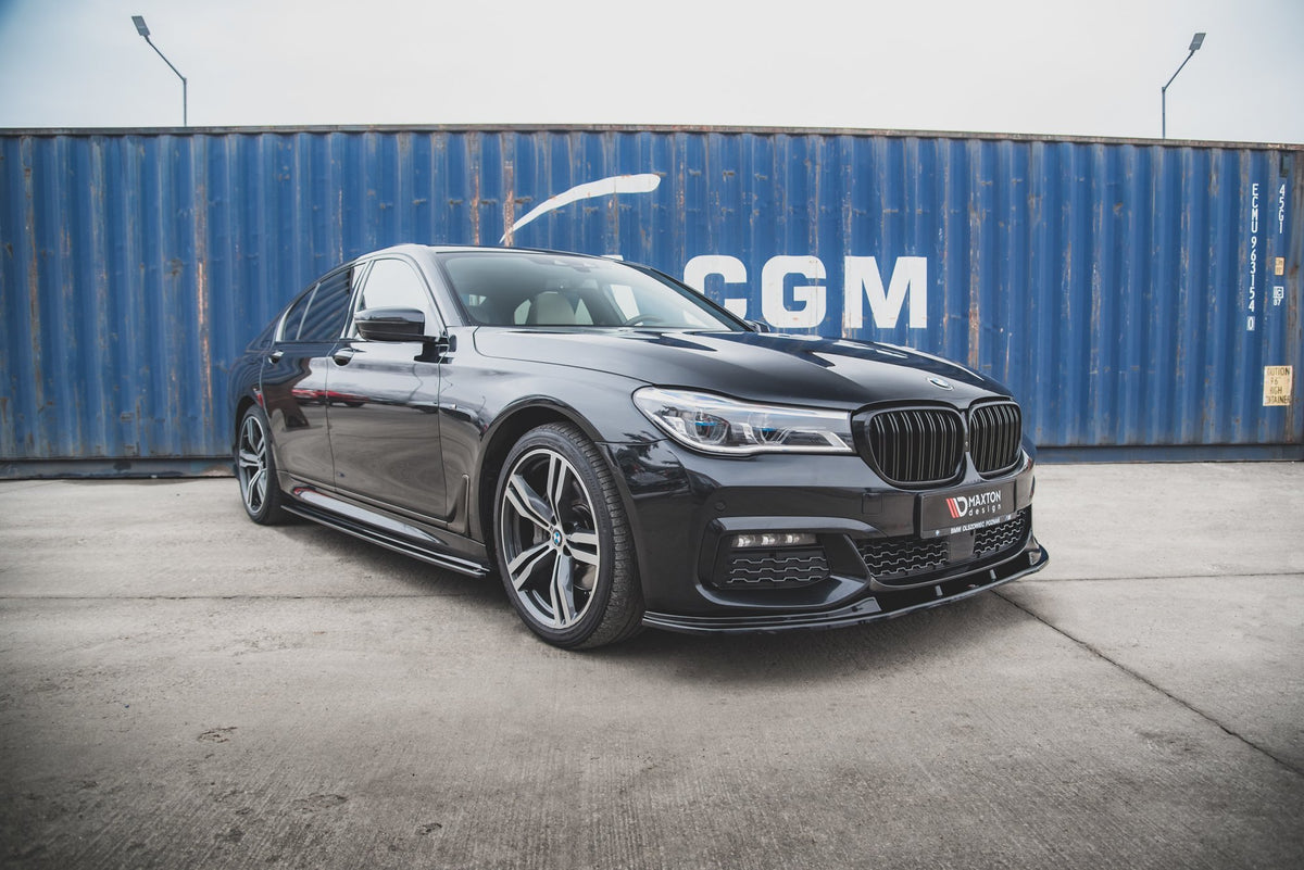 Street+ Spoilerlippe Front Ansatz V.2 passend für BMW 7 M-Paket G11 /G12 schwarz Hochglanz – Ansicht 1