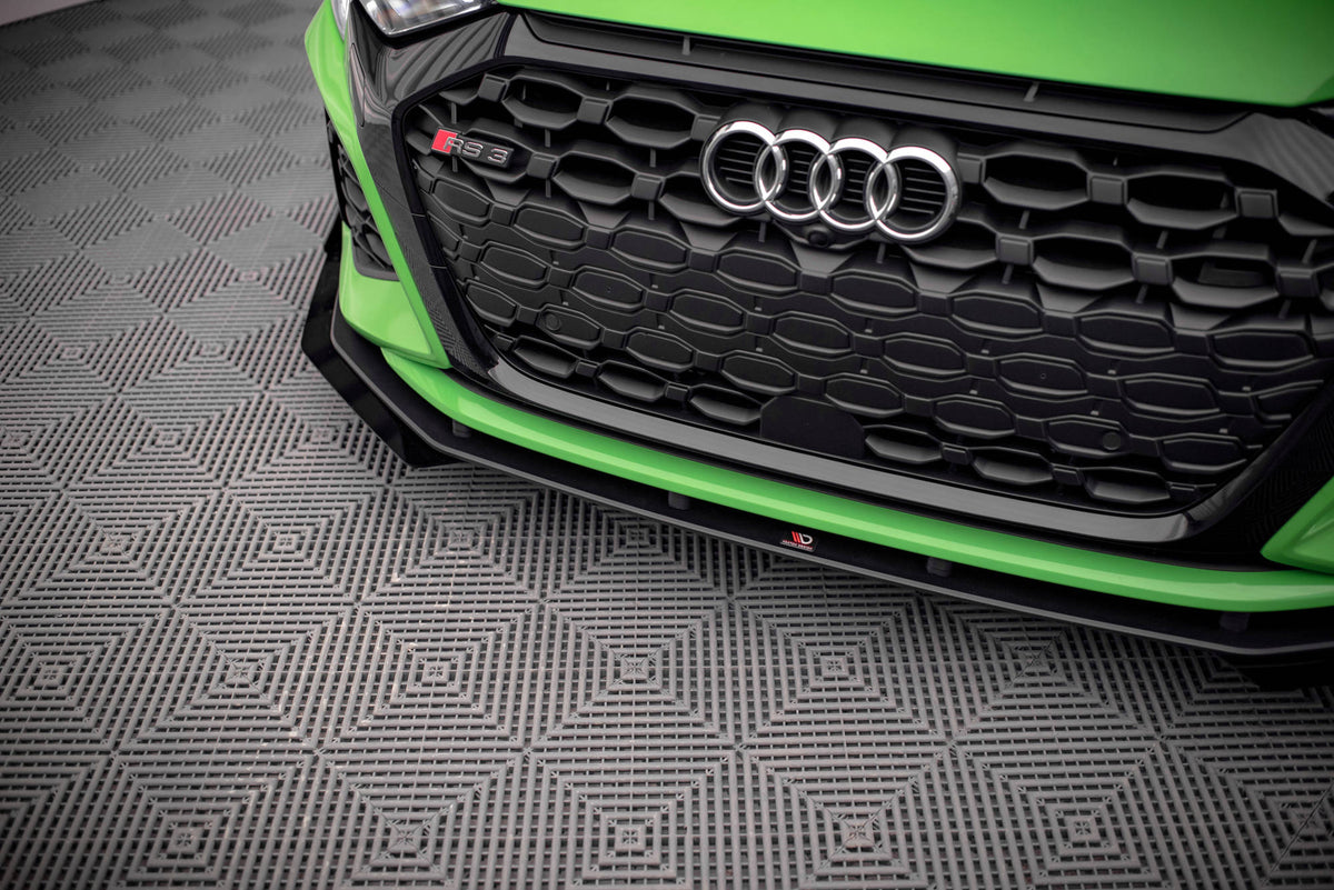 Street Pro Street+ Spoilerlippe Front Ansatz passend für + Flaps passend für V.1 + Flaps Audi RS3 8Y schwarz Hochglanz – Ansicht 4