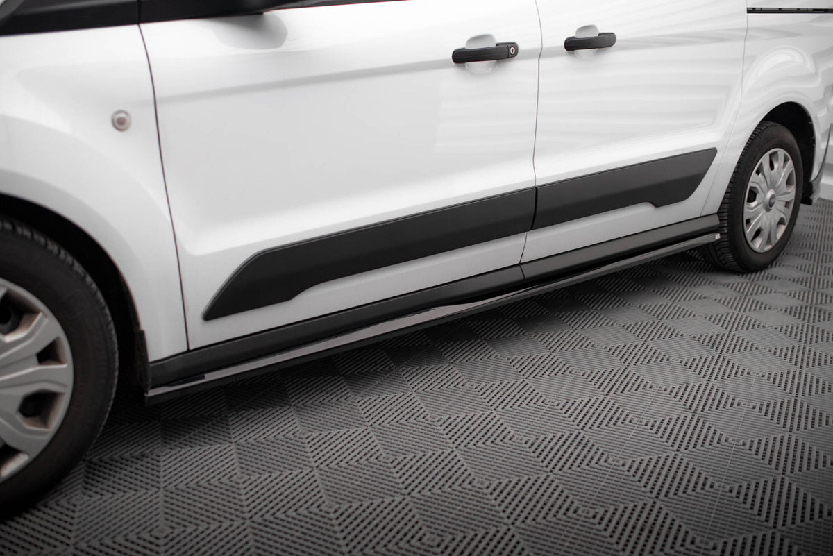Street+ Seitenschweller Leisten passend für Ford Transit Connect L2 Mk2 Facelift schwarz Hochglanz – Ansicht 3