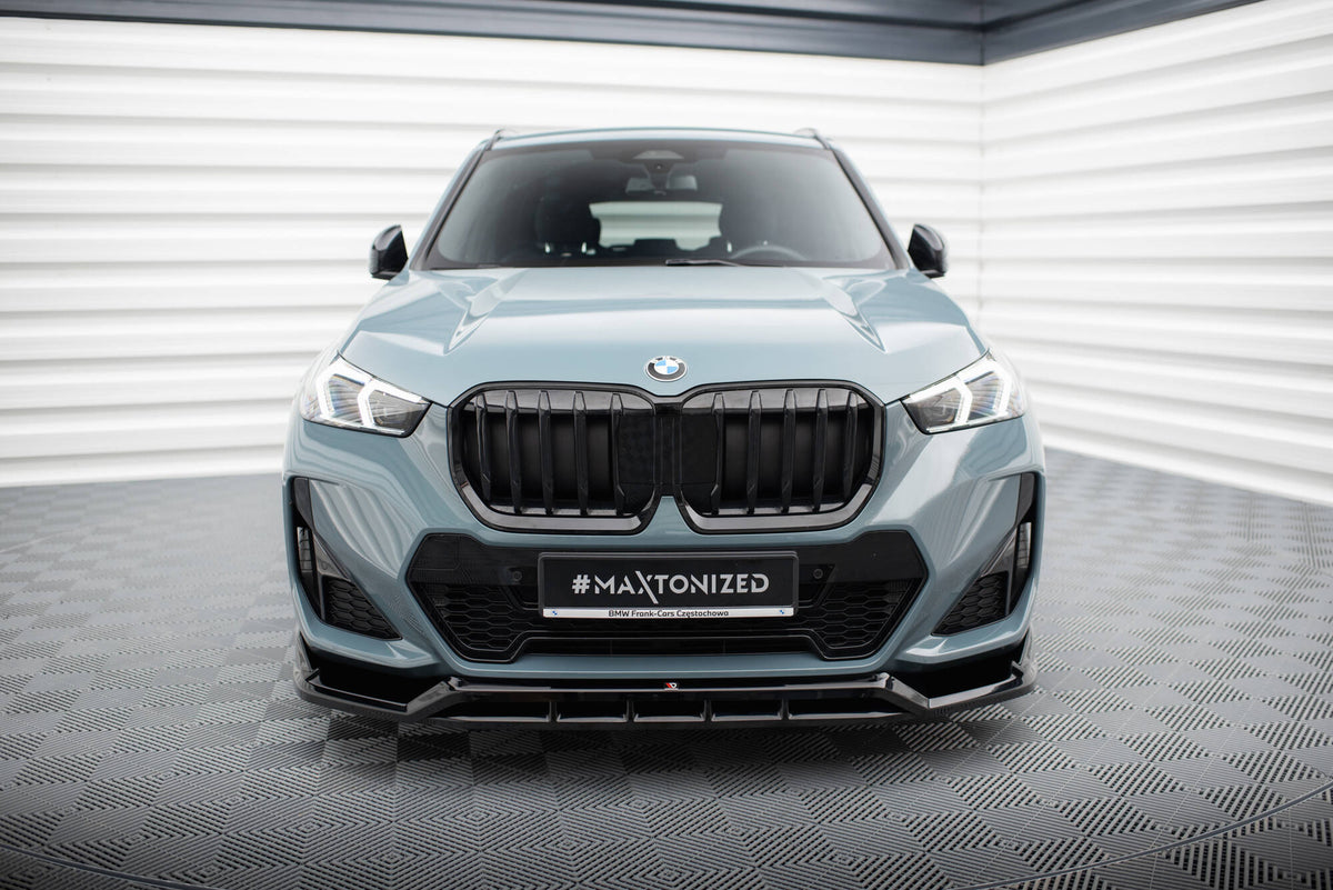 Street+ Spoilerlippe Front Ansatz passend für BMW X1 M-Paket U11 schwarz Hochglanz – Ansicht 1