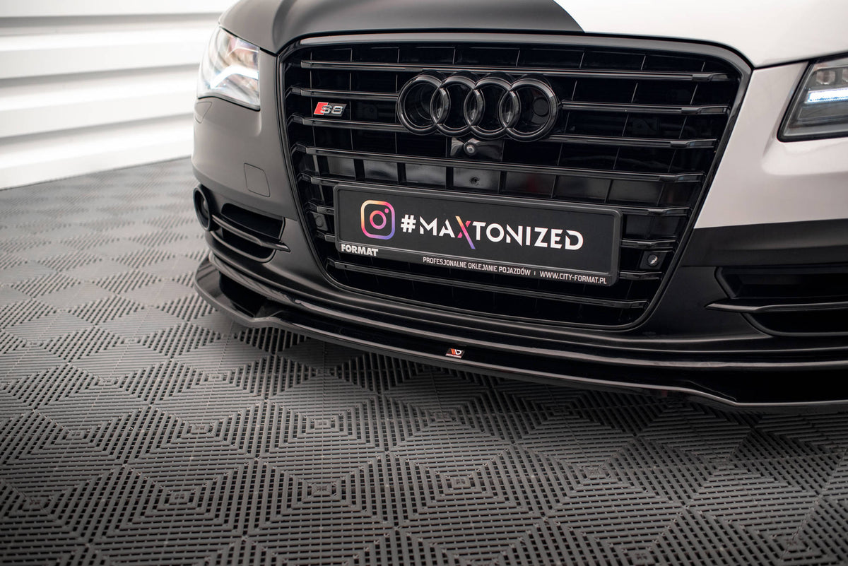 Street+ Spoilerlippe Front Ansatz V.1 passend für Audi S8 D4 schwarz Hochglanz – Ansicht 3