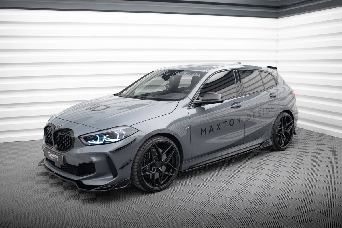 Street+ Seitenschweller Leisten passend für V.3 passend für BMW 1er M-Paket/ M135i / 128ti F40  schwarz Hochglanz – Ansicht 4