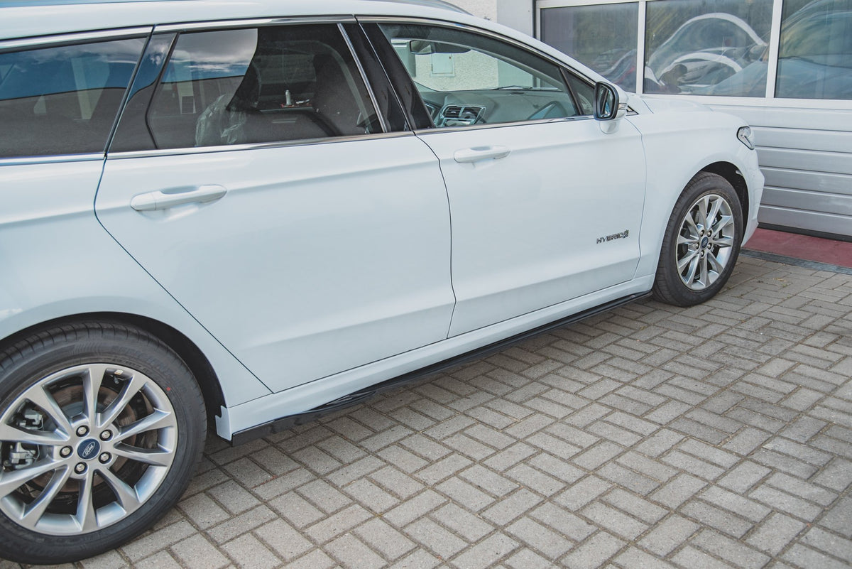 Street+ Seitenschweller Leisten passend für Ford Mondeo Mk5 Facelift/Preface schwarz Hochglanz – Ansicht 1