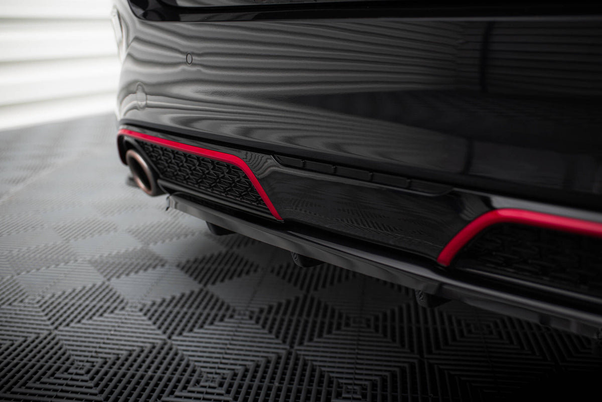 Street+ Mittlerer Diffusor RACE passend für Kia Ceed GT Mk3 Facelift schwarz Hochglanz – Ansicht 3