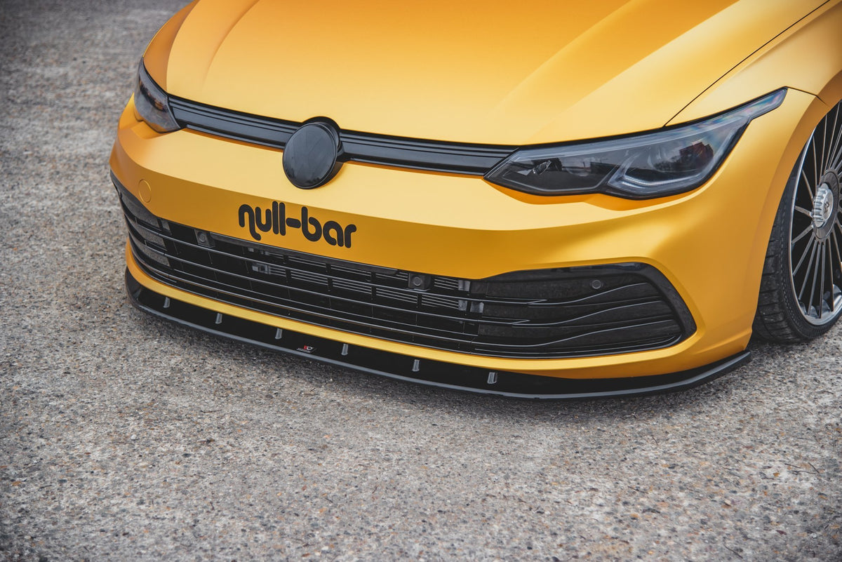 Street+ Spoilerlippe Front Ansatz V.1 passend für VW Golf Hatchback / Variant Mk8 schwarz Hochglanz – Ansicht 3