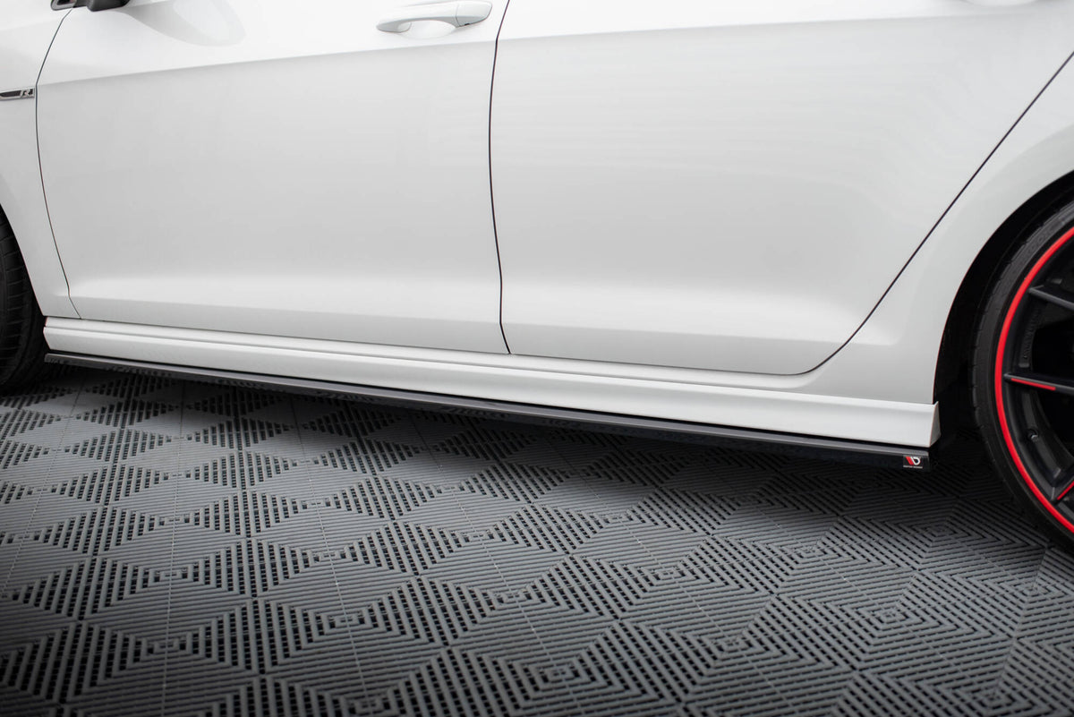 Street+ Seitenschweller Leisten passend für V.3 passend für VW Golf R / R-Line Mk7 schwarz Hochglanz – Ansicht 4