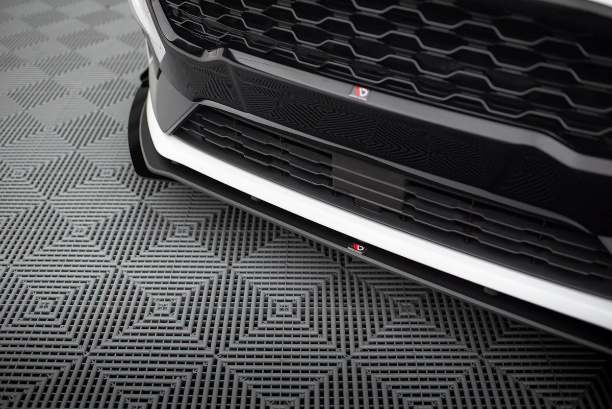 Street Pro Street+ Spoilerlippe Front Ansatz passend für + Front Stoßstangen Racing Flaps passend passend für Ford Fiesta Mk8 ST / ST-Line schwarz Hochglanz – Ansicht 3
