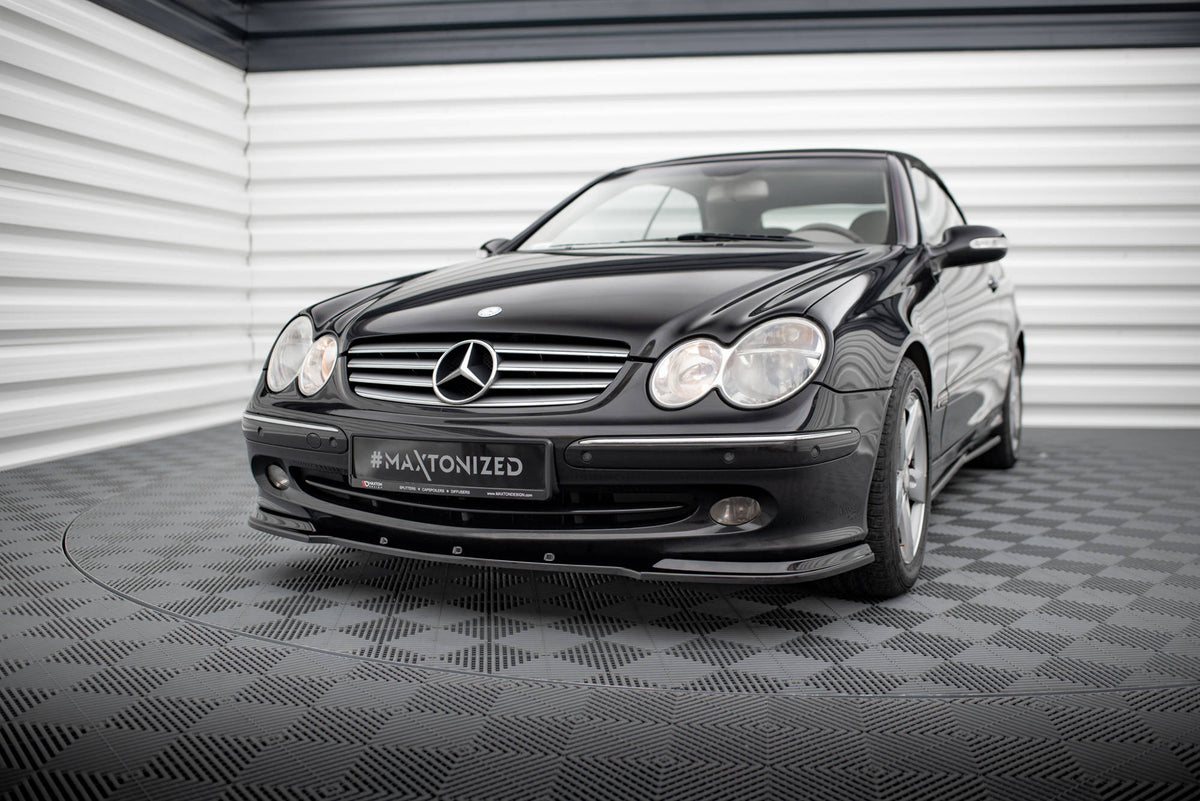 Street+ Spoilerlippe Front Ansatz V.1 passend für MERCEDES CLK W 209 FÜR STANDARD STOßSTANGE schwarz Hochglanz – Ansicht 3