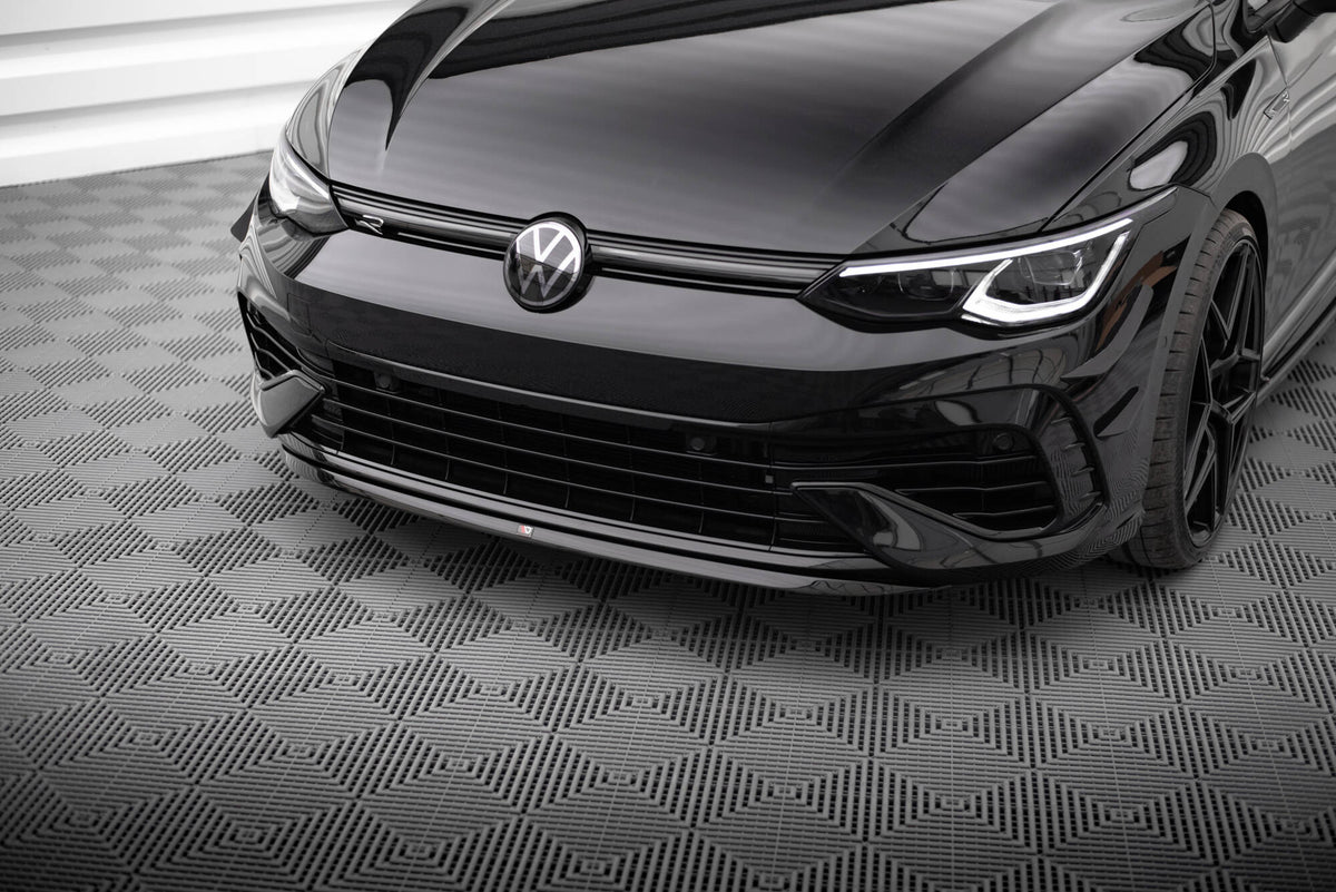 Street+ Spoilerlippe Front Ansatz V.7 passend für VW Golf R Hatchback / Variant  Mk8 schwarz Hochglanz – Ansicht 3