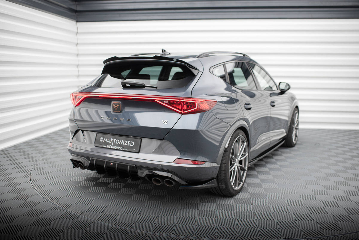 Heck Ansatz Flaps Diffusor V.3 passend für Cupra Formentor VZ Mk1 / Mk1 Facelift schwarz Hochglanz – Ansicht 1