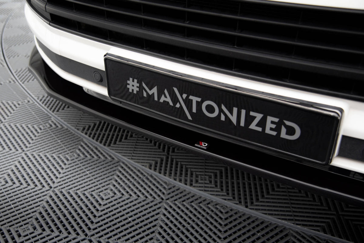 Street+ Spoilerlippe Front Ansatz V.2 passend für VW T6  schwarz Hochglanz – Ansicht 4
