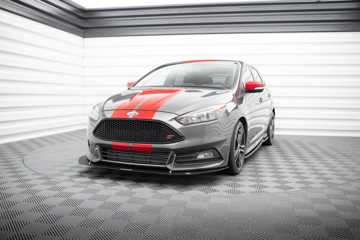 Sport Street+ Spoilerlippe Front Ansatz V.1 passend für Ford Focus ST Mk3 FL – Ansicht 3