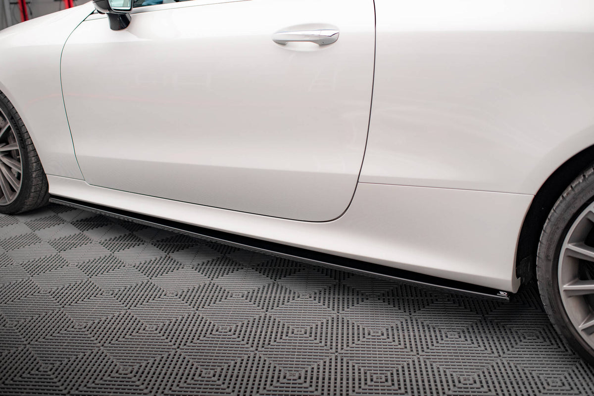 Street+ Seitenschweller Leisten passend für Mercedes-Benz E-Klasse W213 Coupe (C238) / Cabriolet (A238) AMG-Line / 53 AMG schwarz Hochglanz – Ansicht 5