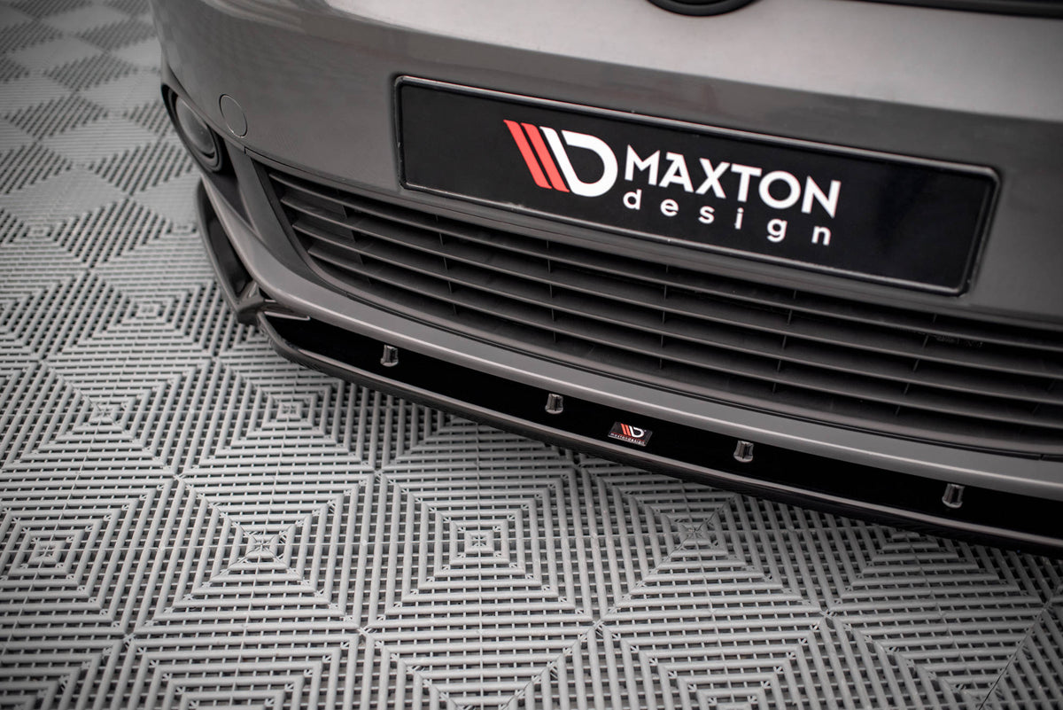 Street+ Spoilerlippe Front Ansatz passend für VW Caddy Mk3 Facelift schwarz Hochglanz – Ansicht 4