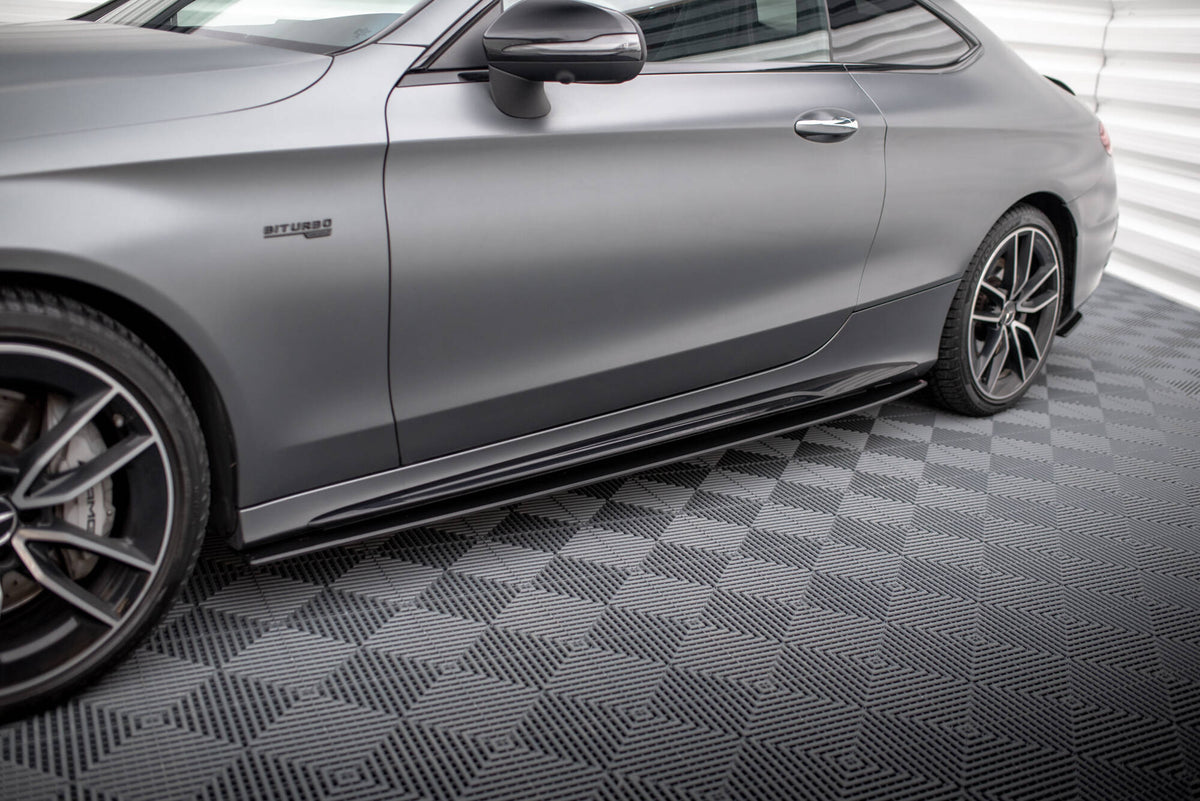 Street Pro Street+ Seitenschweller Leisten passend für Mercedes-AMG C43 Coupe / Cabrio C205  Facelift / A205 Facelift – Ansicht 3