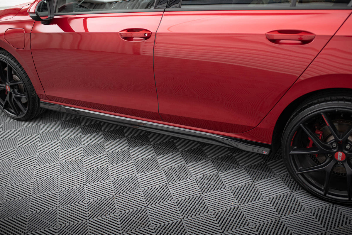 Street+ Seitenschweller Leisten passend für V.3 passend für VW Golf GTI / GTE / GTI Clubsport / GTD / R-Line Mk8 schwarz Hochglanz – Ansicht 8