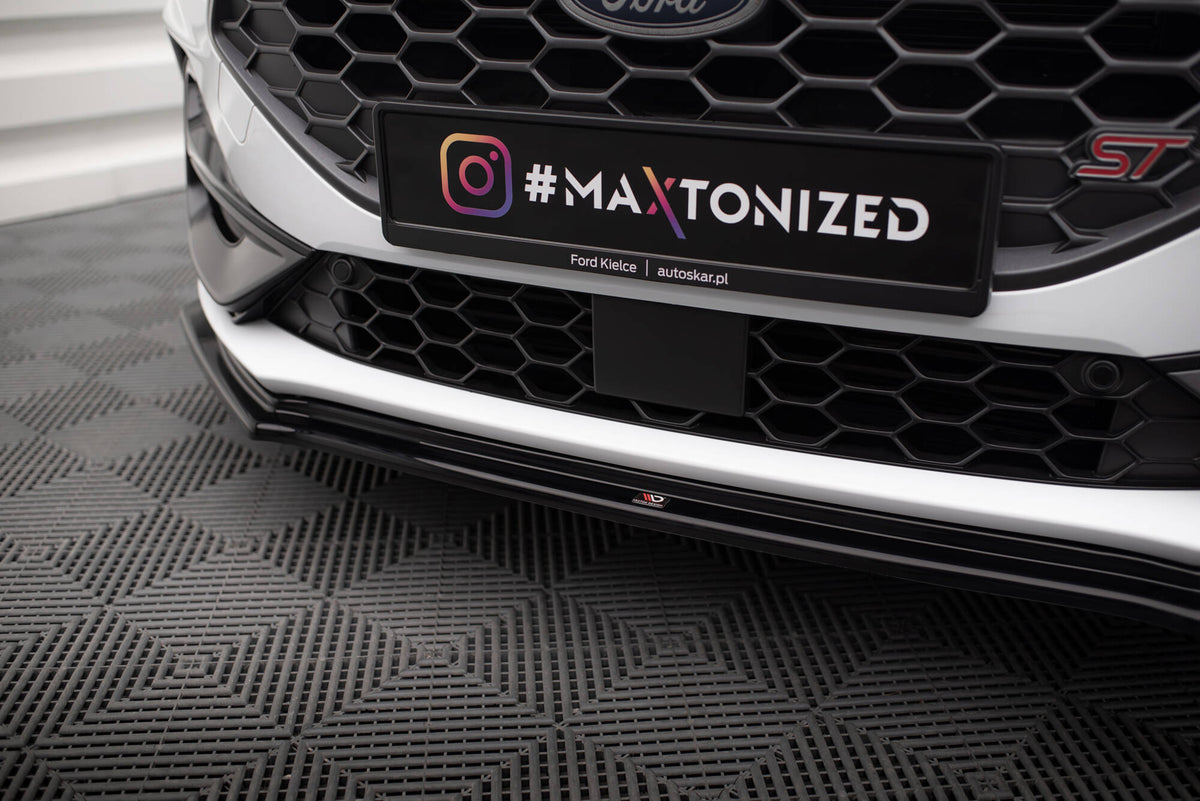 Street+ Spoilerlippe Front Ansatz V.5 passend für Ford Focus ST / ST-Line Mk4 Facelift schwarz Hochglanz – Ansicht 3