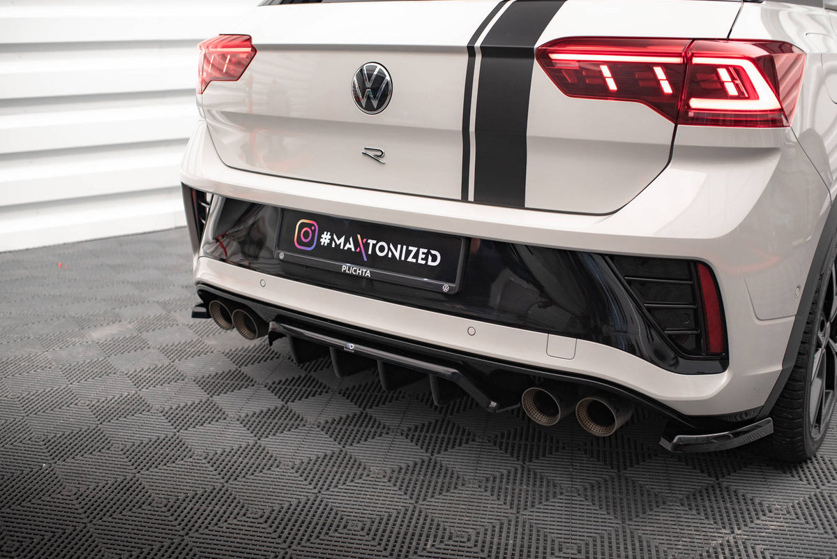 Street+ Mittlerer Diffusor RACE passend für VW T-Roc R / R-Line Mk1 Facelift schwarz Hochglanz – Ansicht 5