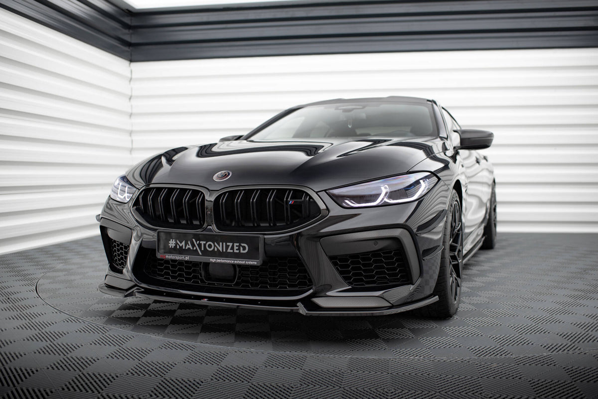 Street+ Spoilerlippe Front Ansatz V.3 passend für BMW M8  Gran Coupe F93 / Coupe F92 schwarz Hochglanz – Ansicht 3