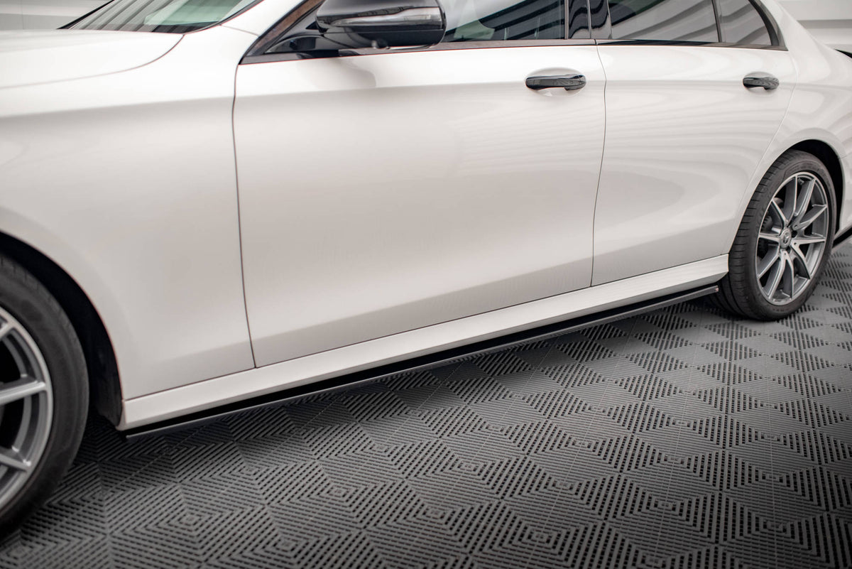 Street+ Seitenschweller Leisten passend für Mercedes-Benz E AMG-Line W213 Facelift schwarz Hochglanz – Ansicht 3