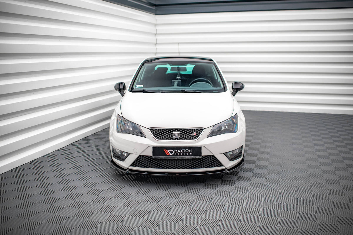 Street+ Spoilerlippe Front Ansatz V.2 passend für Seat Ibiza FR SC Mk4 Facelift schwarz Hochglanz – Ansicht 1