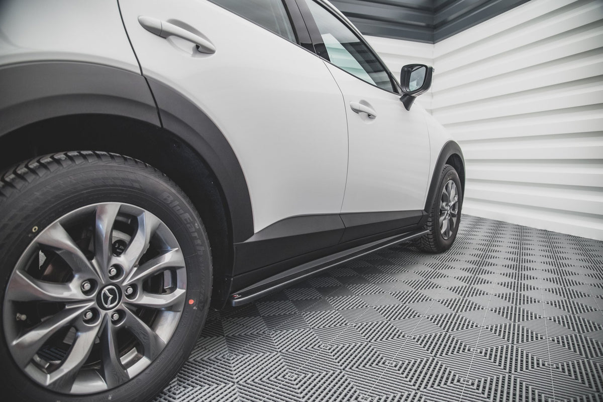 Street+ Seitenschweller Leisten passend für Mazda CX-3 schwarz Hochglanz – Ansicht 1