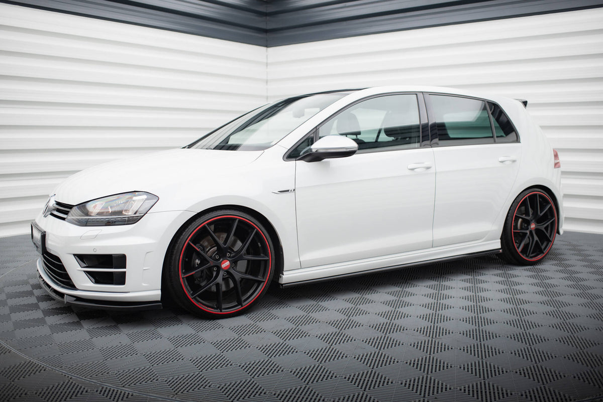 Street+ Seitenschweller Leisten passend für V.3 passend für VW Golf R / R-Line Mk7 schwarz Hochglanz – Ansicht 1
