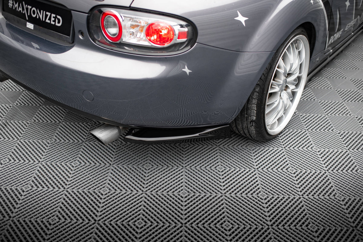 Heck Ansatz Flaps Diffusor passend für Mazda MX5 NC (Mk3) schwarz Hochglanz – Ansicht 3
