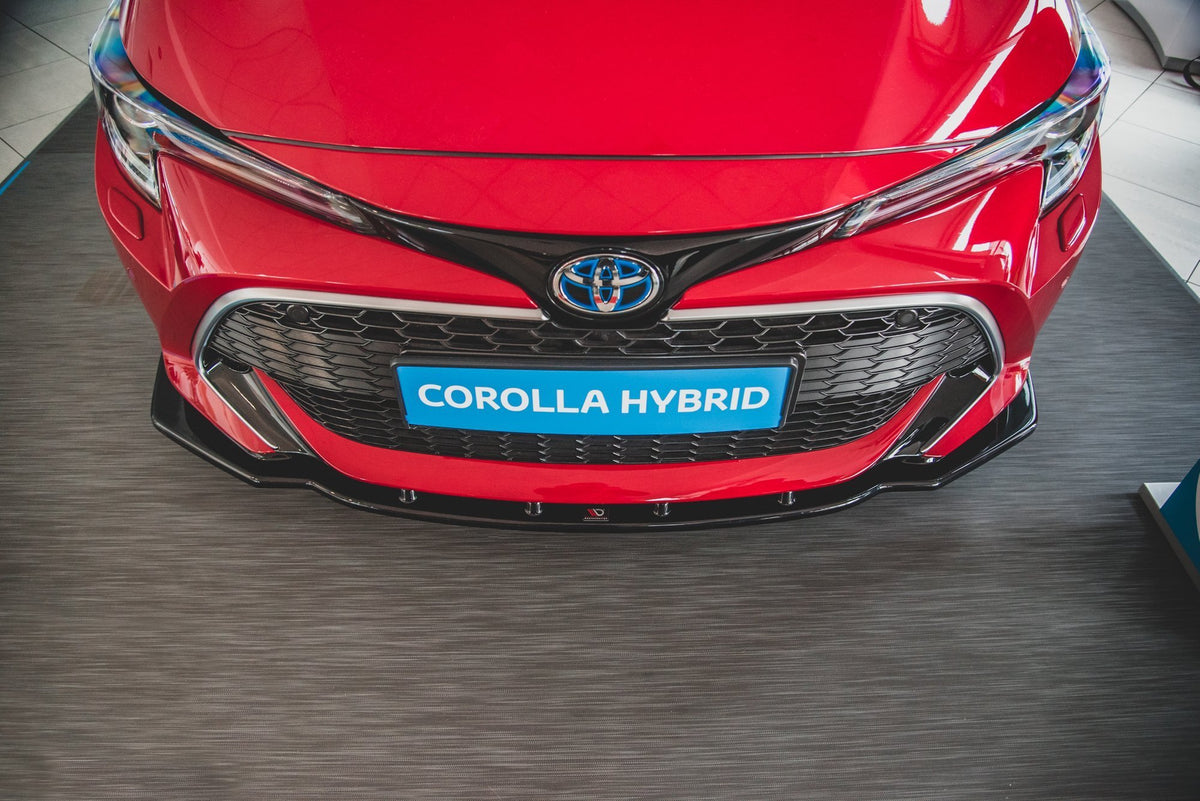 Street+ Spoilerlippe Front Ansatz V.1 passend für Toyota Corolla XII Touring Sports/ Hatchback schwarz Hochglanz – Ansicht 7