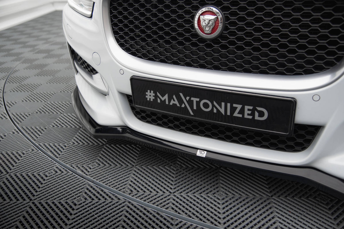 Street+ Spoilerlippe Front Ansatz V.1 passend für Jaguar XE R-Sport X760 schwarz Hochglanz – Ansicht 4
